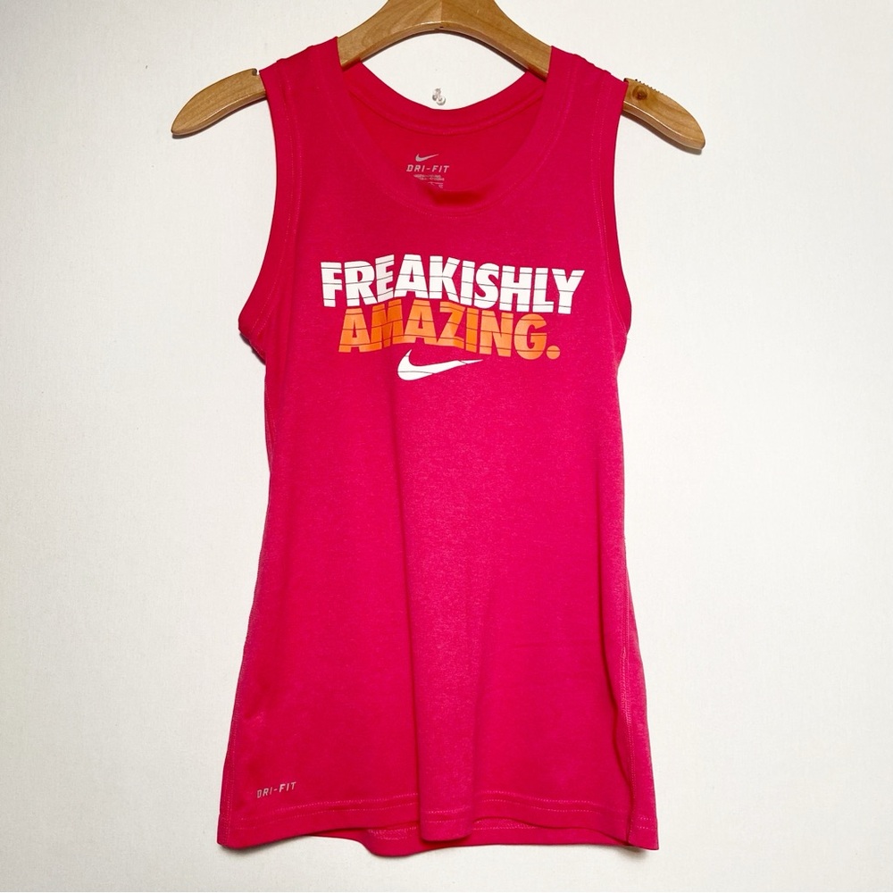 Nike Women's Pink Tank Top Dri-Fit Freakishly Amazing‎ Size XS